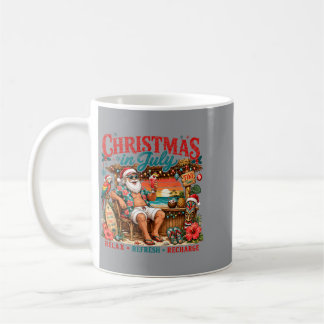 Santa Summer Holiday Relax Refresh Recharge Mum Coffee Mug