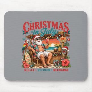 Santa Summer Holiday Relax Refresh Recharge Mum Mouse Pad