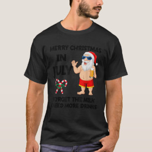 Santa Summer Vacation Beach Lovers Santa Christmas T-Shirt