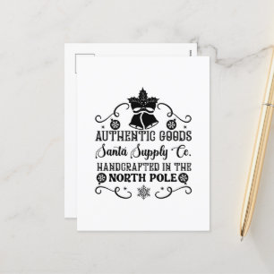 Santa supply company festive holiday postcard