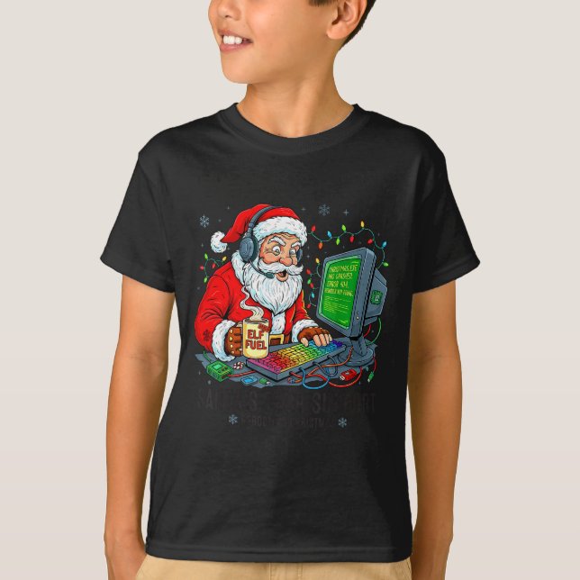 Santa Support Tech s Rebooting Magic T-Shirt (Front)