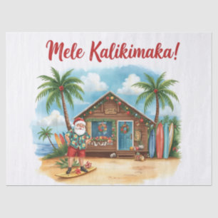 Santa Surf Shack Hawaii – “Mele Kalikimaka!” Tissue Paper