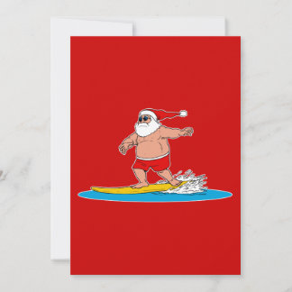 Santa surfing invitation