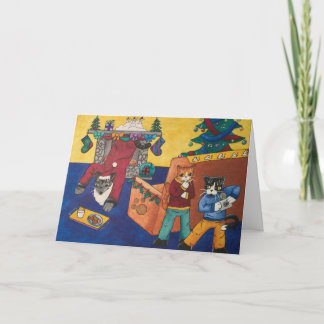 Santa Surprise Holiday Card