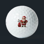 Santa Swingin’ Golf Ball<br><div class="desc">Santa Swingin’ Golf Ball Ho, ho, hold up! This isn't your average golf ball—meet the Santa Swingin’ Golf Ball! 🎅⛳️ Decked out in festive red and white, Santa takes the golf course by storm, golf club in hand, ready to drive home some holiday spirit on the greens! Have you ever...</div>