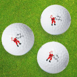 Santa Swinging A Golf Ball Golf Balls<br><div class="desc">Experience the holiday spirit on the golf course with our Merry Christmas Golf Ball! Featuring a festive motif of Santa swinging at a golf ball,  this high-quality ball brings joy and merriment to every swing.</div>