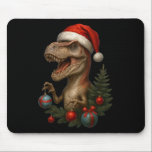 Santa T-rex Christmas Funny Dinosaur Holiday  Mouse Pad<br><div class="desc">Santa T-rex Christmas Funny Dinosaur Holiday</div>