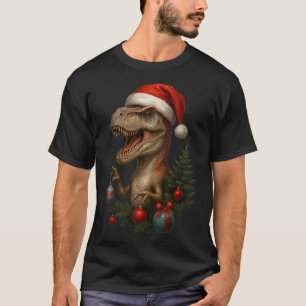 Santa T-rex Christmas Funny Dinosaur Holiday  T-Shirt