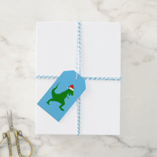 Santa T-Rex Gift Tags