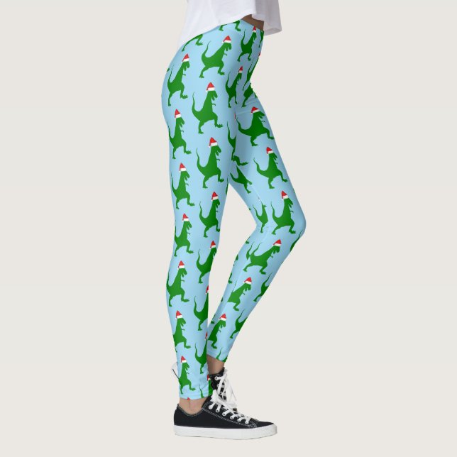 Santa T-Rex Leggings (Right)