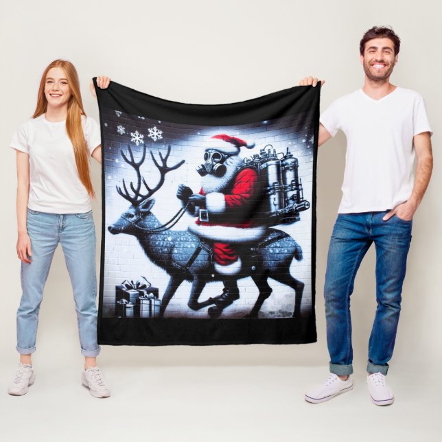 Santa T-Shirt Fleece Blanket (In Situ)
