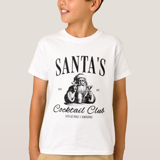 Santa Tail Club Christmas Espresso Martini Dirty M T-Shirt (Front)