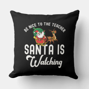 Santa Teacher - Christmas Gift - Funny Reindeer Cushion