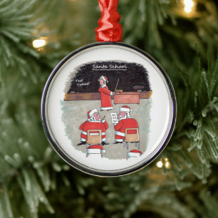 Santa Test round premium ornament