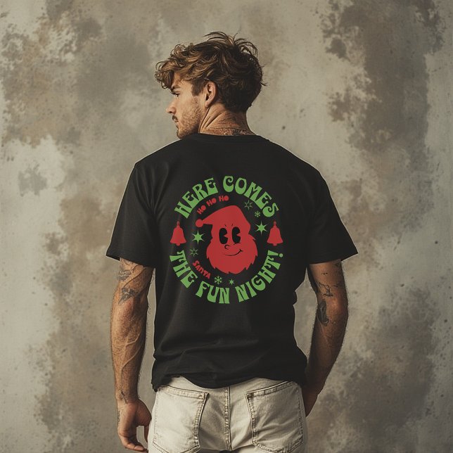 Santa the fun night Funny, Mean Guy Noël Christmas T-Shirt (Creator Uploaded)