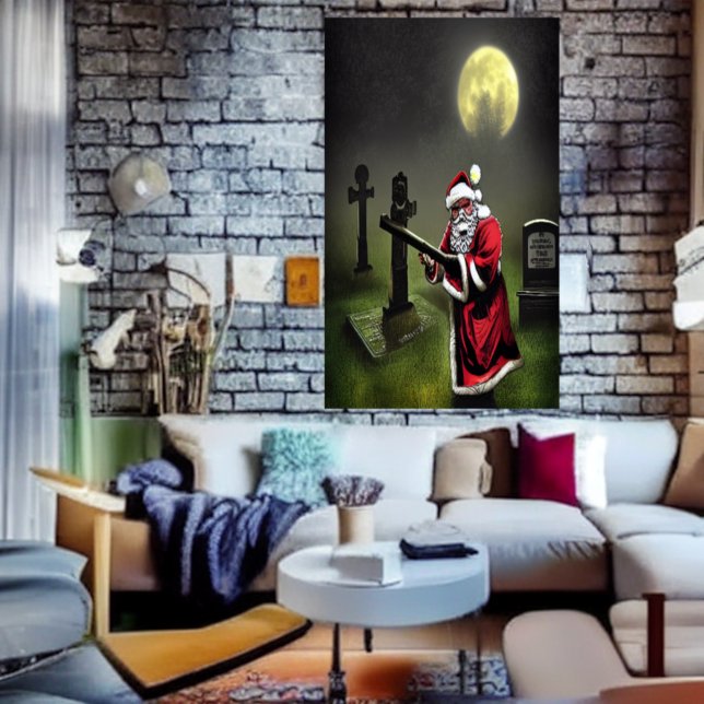Santa the zombie hunter | AI Art Poster (Creator Uploaded)