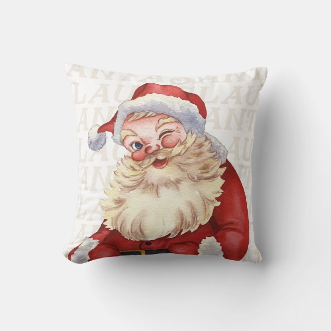 Santa Throw Pillow (Front)
