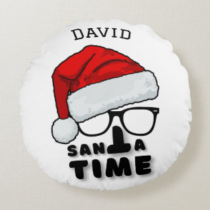 Santa time  round cushion