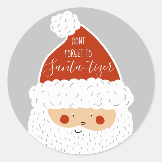 Santa-tize Labels - Christmas Hand Sanitizer Label (Front)