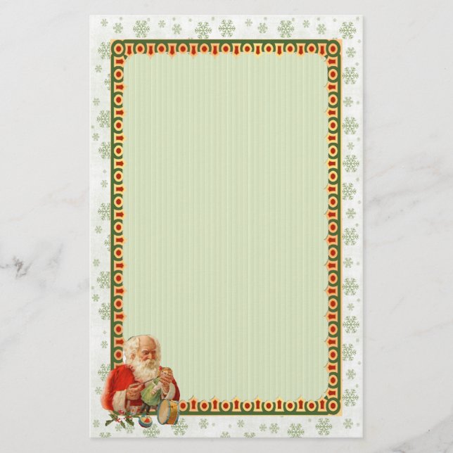 Santa Toy Maker Stationery (Front)