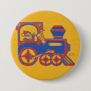 Santa Train 7.5 Cm Round Badge