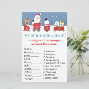Santa train christmas around the world game