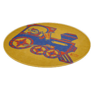 Santa Train Cutting Board