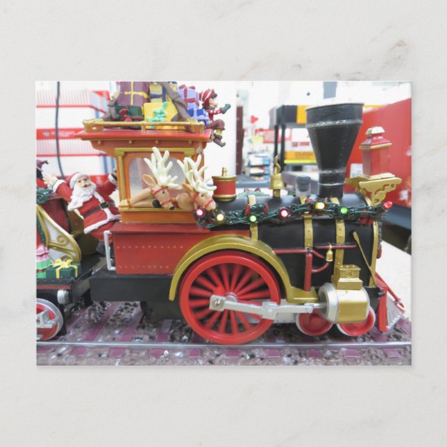 Santa Train Holiday Postcard (Front)