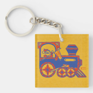 Santa Train Key Ring