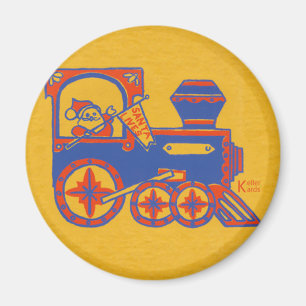 Santa Train Magnet