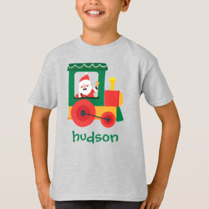 Santa Train Personalized Christmas T-Shirt