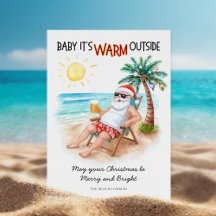 Santa Tropical Beach Vacation Christmas