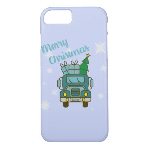 Santa truck front view Merry Christmas Case-Mate iPhone Case