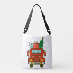 Santa truck front view Merry Christmas Crossbody Bag