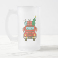 Santa truck front view Merry Christmas