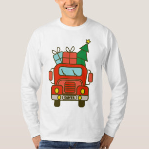 Santa truck front view Merry Christmas T-Shirt