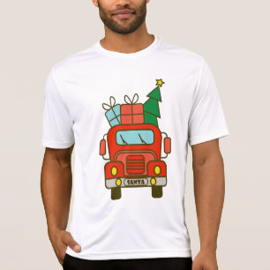 Santa truck front view Merry Christmas T-Shirt