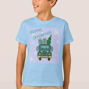Santa truck front view Merry Christmas T-Shirt