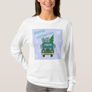 Santa truck front view Merry Christmas T-Shirt