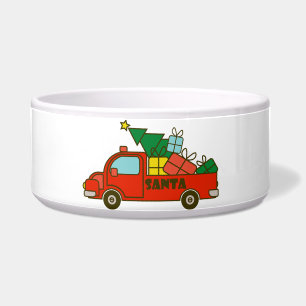 Santa truck side view Merry Christmas