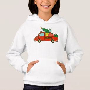 Santa truck side view Merry Christmas