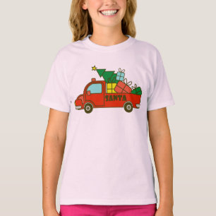 Santa truck side view Merry Christmas T-Shirt