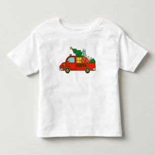 Santa truck side view Merry Christmas Toddler T-Shirt