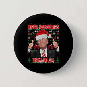 Santa Trump Christmas Humour Funny Trump Xmas 1 6 Cm Round Badge
