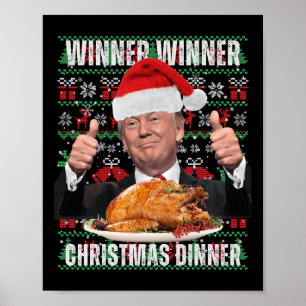 Santa Trump Christmas Humour Funny Trump Xmas 3  Poster
