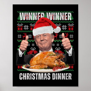 Santa Trump Christmas Humour Funny Trump Xmas 4  Poster