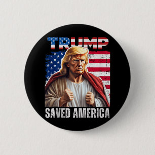 Santa Trump Christmas Humour Funny Trump Xmas Tank 6 Cm Round Badge