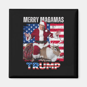 Santa Trump Christmas Humour Funny Trump Xmas Tank Magnet