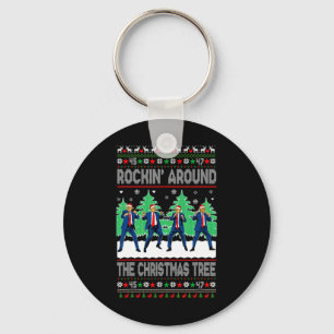 Santa Trump Dance Dancing Rocking Around The Chris Key Ring