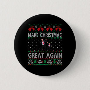 Santa Trump Dance Make Christmas Great Again Ugly  6 Cm Round Badge